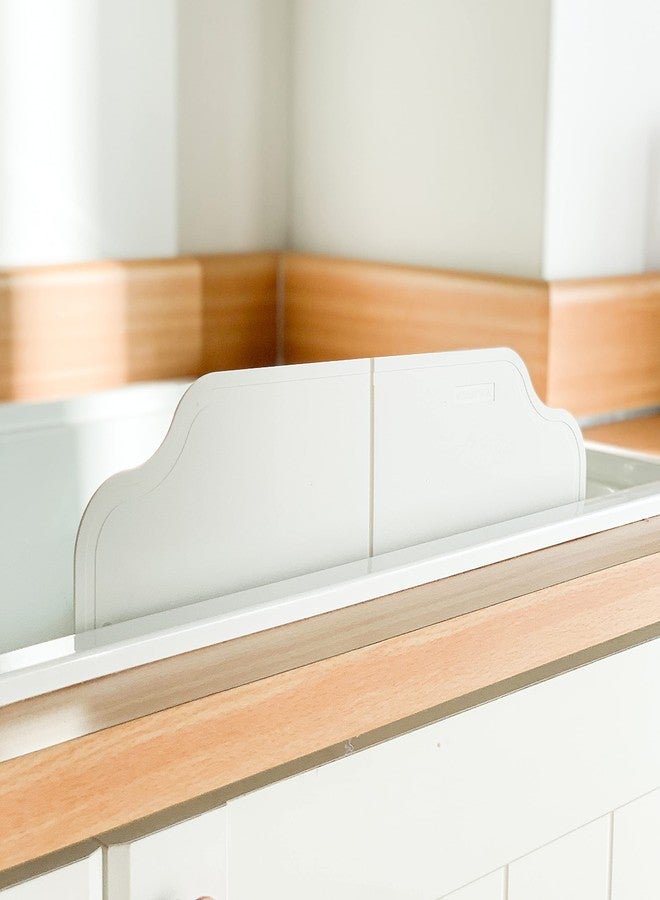 Michelle N Logan Sink Splash Guard - Foldable Kitchen Sink Splash Guard - Premium Extra-Large Splash Guard for Sink - Adjustable Height with Suction Cups - Durable PP Material - Large Size - Image 1